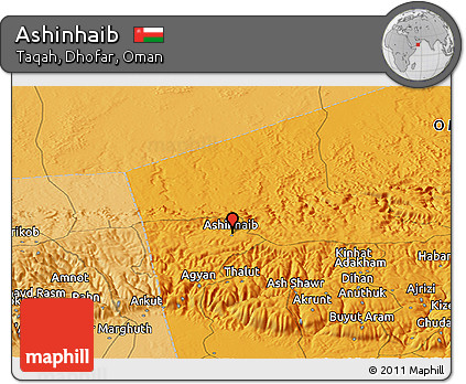 Political Panoramic Map of Ashinhaib