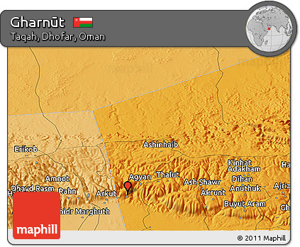 Political Panoramic Map of Gharnūt