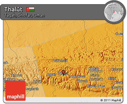 Political Panoramic Map of Thalūt