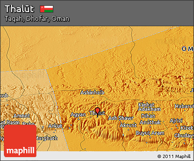 Political Panoramic Map of Thalūt