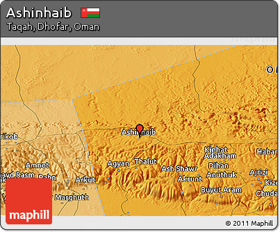 Political Panoramic Map of Ashinhaib