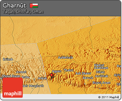 Political Panoramic Map of Gharnūt