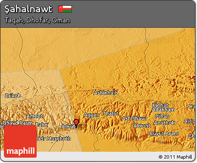 Political Panoramic Map of Şahalnawt
