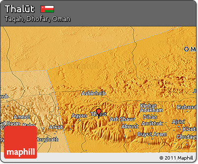 Political Panoramic Map of Thalūt