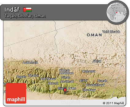 Satellite Panoramic Map of Indāf
