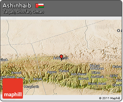 Satellite Panoramic Map of Ashinhaib