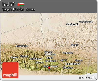 Satellite Panoramic Map of Indāf