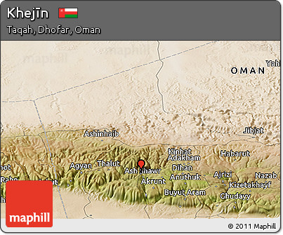 Satellite Panoramic Map of Khejīn