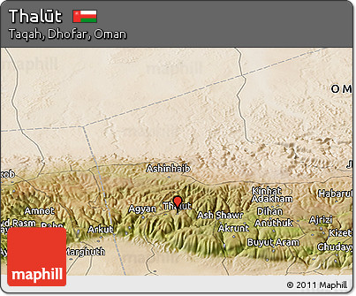Satellite Panoramic Map of Thalūt