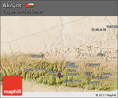Satellite Panoramic Map of Akrūnt