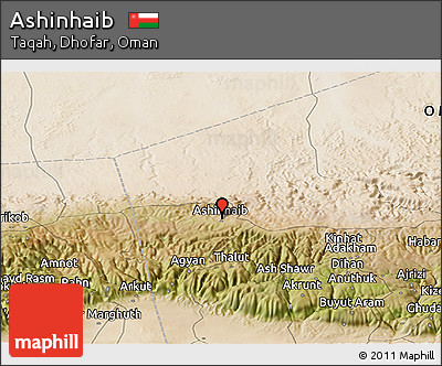 Satellite Panoramic Map of Ashinhaib