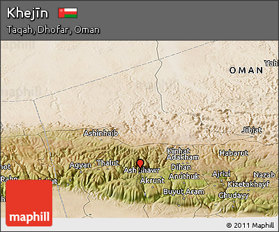 Satellite Panoramic Map of Khejīn