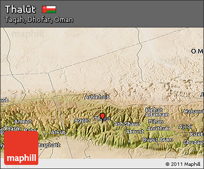 Satellite Panoramic Map of Thalūt
