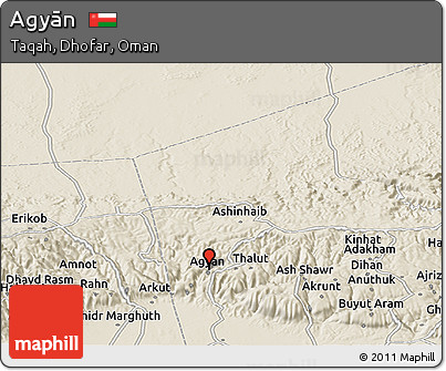Shaded Relief Panoramic Map of Agyān