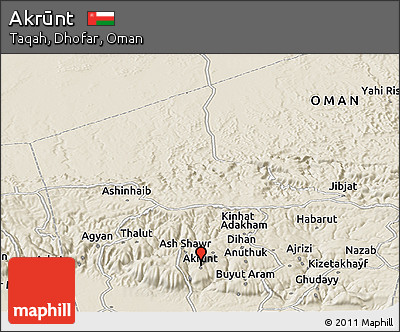 Shaded Relief Panoramic Map of Akrūnt
