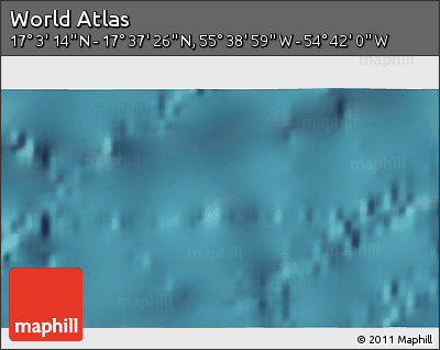 Satellite 3D Map of the Area around 17° 20' 20" N, 55° 10' 29" W