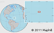 Gray Location Map of the area around 17° 20' 20" N, 55° 10' 29" W