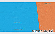 Political 3D Map of the area around 17° 20' 20" N, 5° 52' 30" W