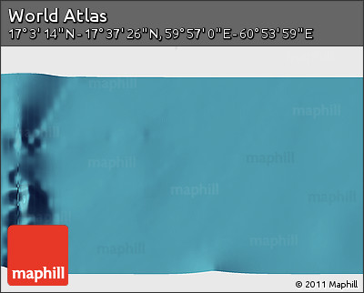 Satellite 3D Map of the Area around 17° 20' 20" N, 60° 25' 29" E