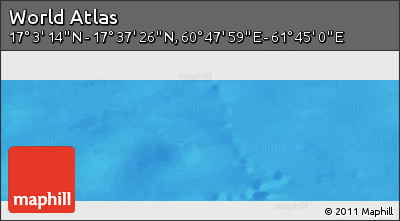 Physical Panoramic Map of the Area around 17° 20' 20" N, 61° 16' 29" E