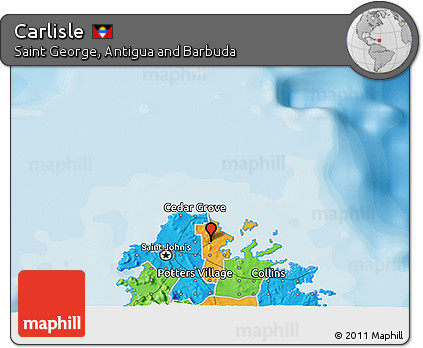 Political 3D Map of Carlisle
