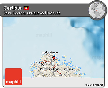 Shaded Relief 3D Map of Carlisle