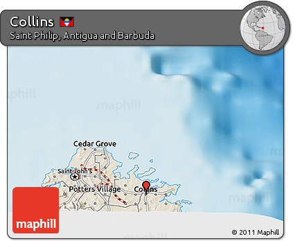 Shaded Relief 3D Map of Collins
