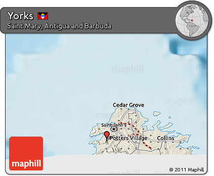 Shaded Relief 3D Map of Yorks