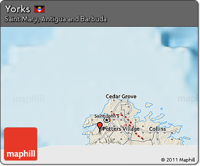 Shaded Relief 3D Map of Yorks