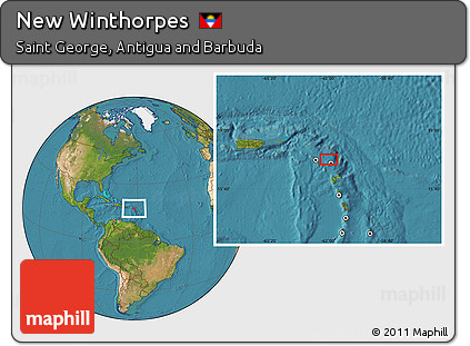 Satellite Location Map of New Winthorpes