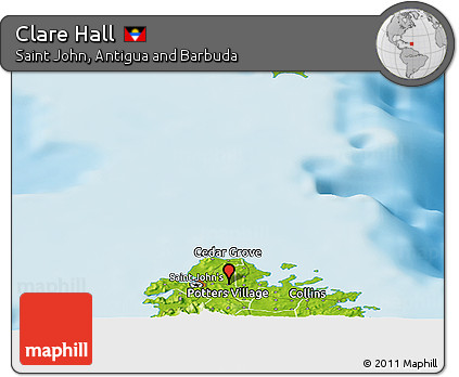 Physical Panoramic Map of Clare Hall