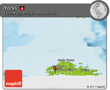 Physical Panoramic Map of Yorks