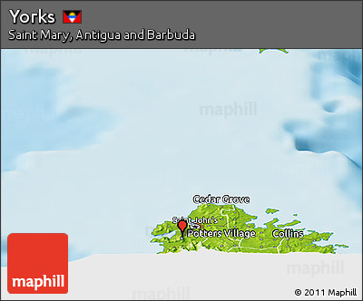 Physical Panoramic Map of Yorks