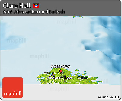 Physical Panoramic Map of Clare Hall