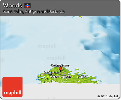 Physical Panoramic Map of Woods