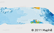 Political Panoramic Map of the area around 17° 20' 20" N, 61° 58' 30" W