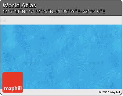 Physical 3D Map of the Area around 17° 20' 20" N, 62° 7' 30" E