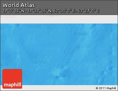 Physical 3D Map of the Area around 17° 20' 20" N, 62° 58' 30" E