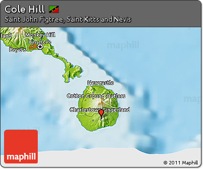 Physical 3D Map of Cole Hill