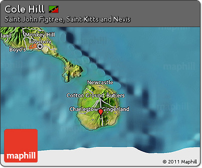 Satellite 3D Map of Cole Hill