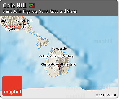 Shaded Relief 3D Map of Cole Hill