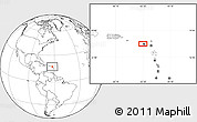 Blank Location Map of the area around 17° 20' 20" N, 62° 49' 30" W