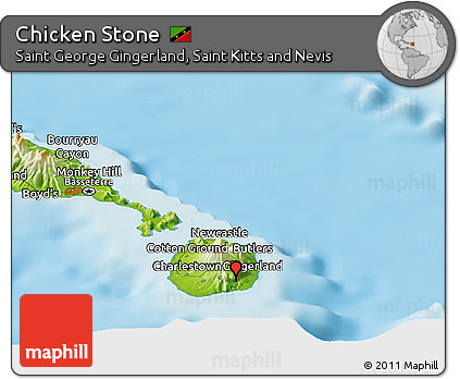 Physical Panoramic Map of Chicken Stone