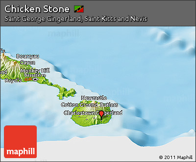 Physical Panoramic Map of Chicken Stone