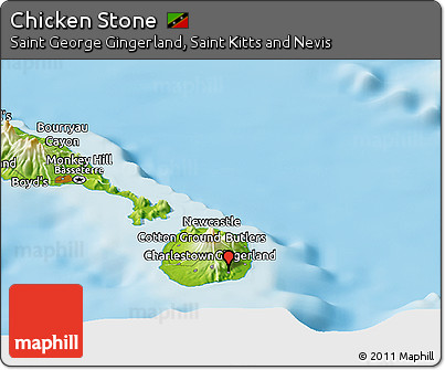 Physical Panoramic Map of Chicken Stone
