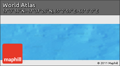 Physical Panoramic Map of the Area around 17° 20' 20" N, 65° 31' 30" E