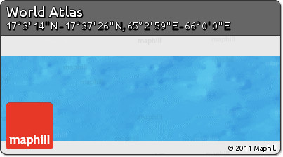 Physical Panoramic Map of the Area around 17° 20' 20" N, 65° 31' 30" E
