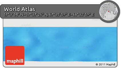 Physical Panoramic Map of the Area around 17° 20' 20" N, 68° 4' 29" E