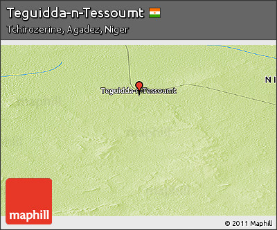 Physical Panoramic Map of Teguidda-n-Tessoumt