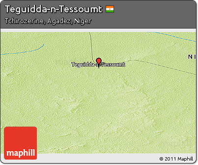 Physical Panoramic Map of Teguidda-n-Tessoumt